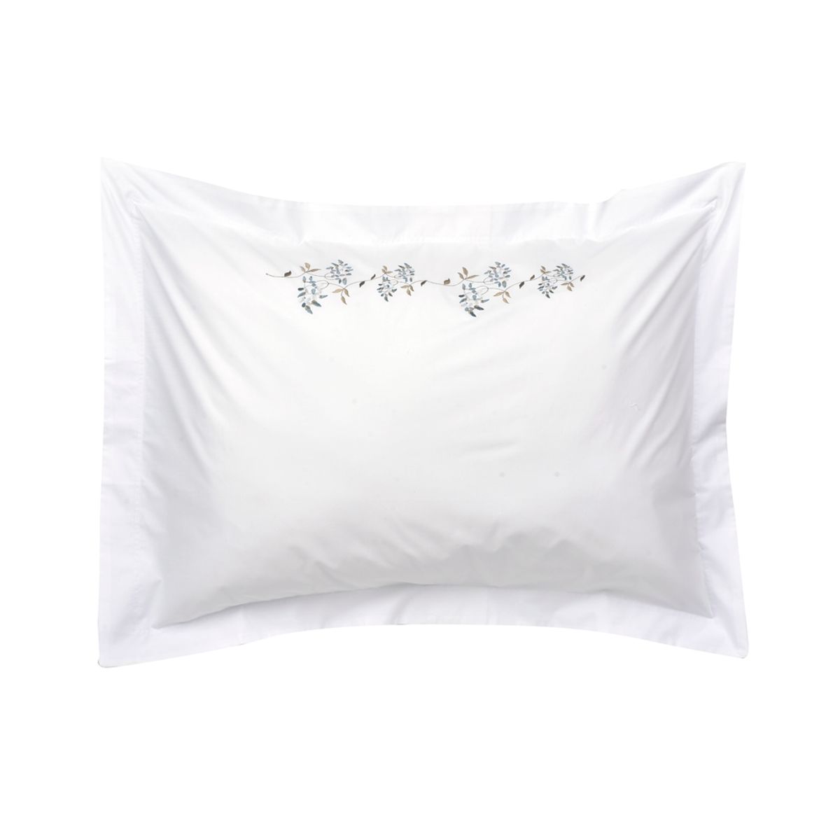 NINA HERRERA - Set Fundas Bordada Enredadera Azul 220 Hilos 50x70cm