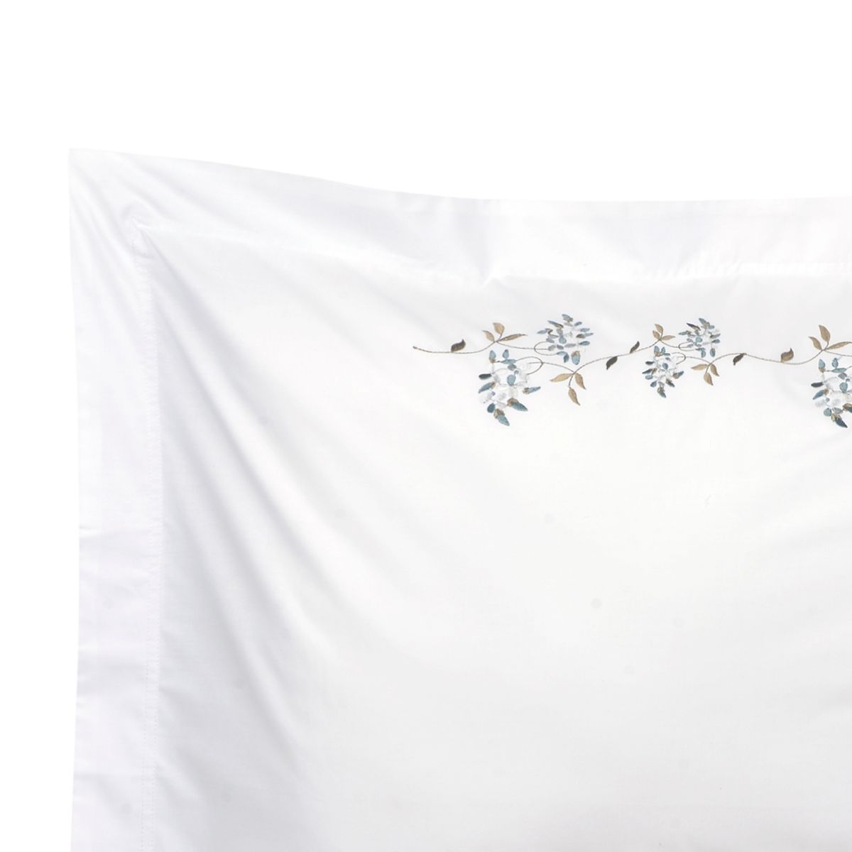 NINA HERRERA - Set Fundas Bordada Enredadera Azul 220 Hilos 50x70cm