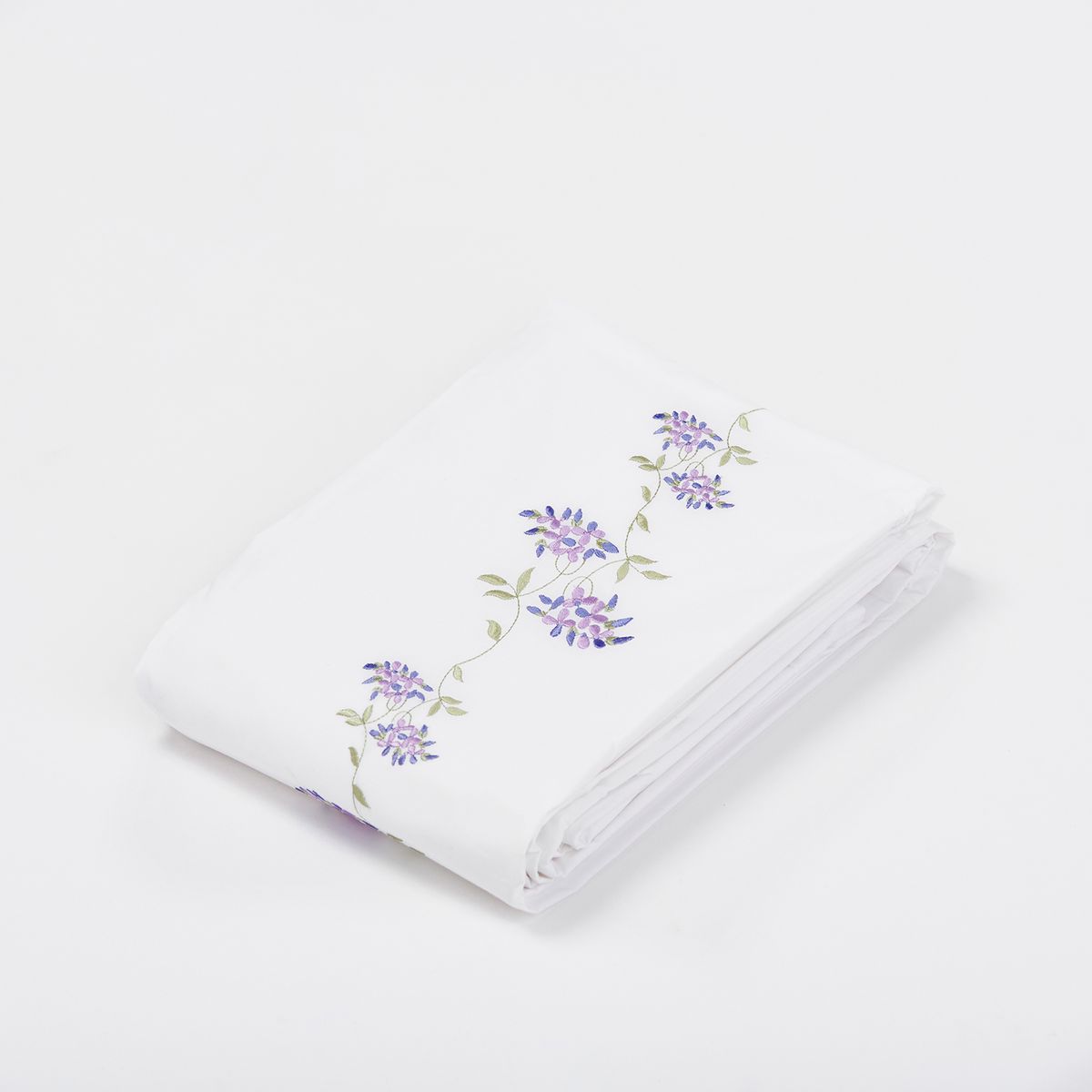 NINA HERRERA - Cubreplumón Bordado Enredadera Lila 220 Hilos Super King