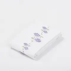 NINA HERRERA - Cubreplumón Bordado Enredadera Lila 220 Hilos King