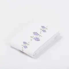 NINA HERRERA - Cubreplumón Bordado Enredadera Lila 220 Hilos 2 Plazas