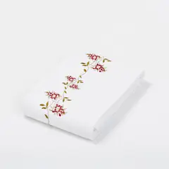 NINA HERRERA - Cubreplumón Bordado Enredadera Rojo 220 Hilos King