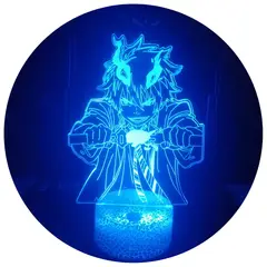 3DILUTION - Lámpara 3d ilusión Rin Okumura Blue Exorcist Base Agrietada