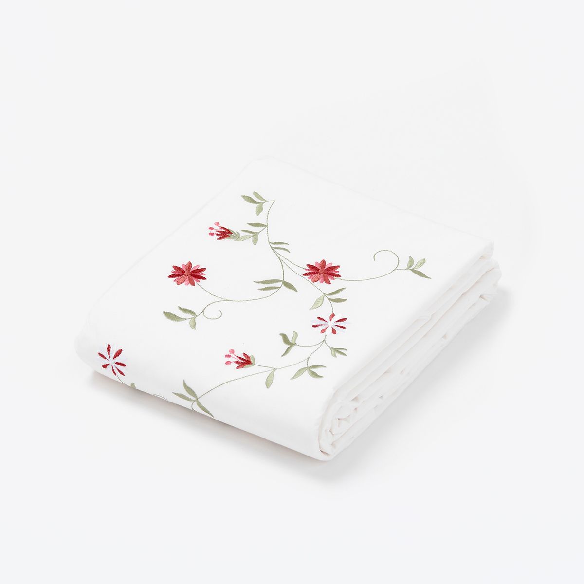 NINA HERRERA - Cubreplumón Bordado Florencia Rosa 220 Hilos King