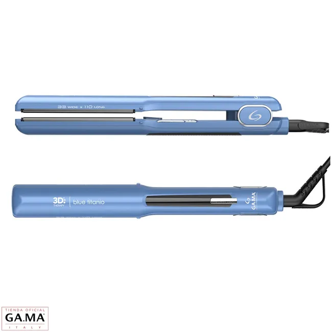 GAMA - Plancha Alisadora Gama Starlight Blue 3D Titanio ION Wide  Long