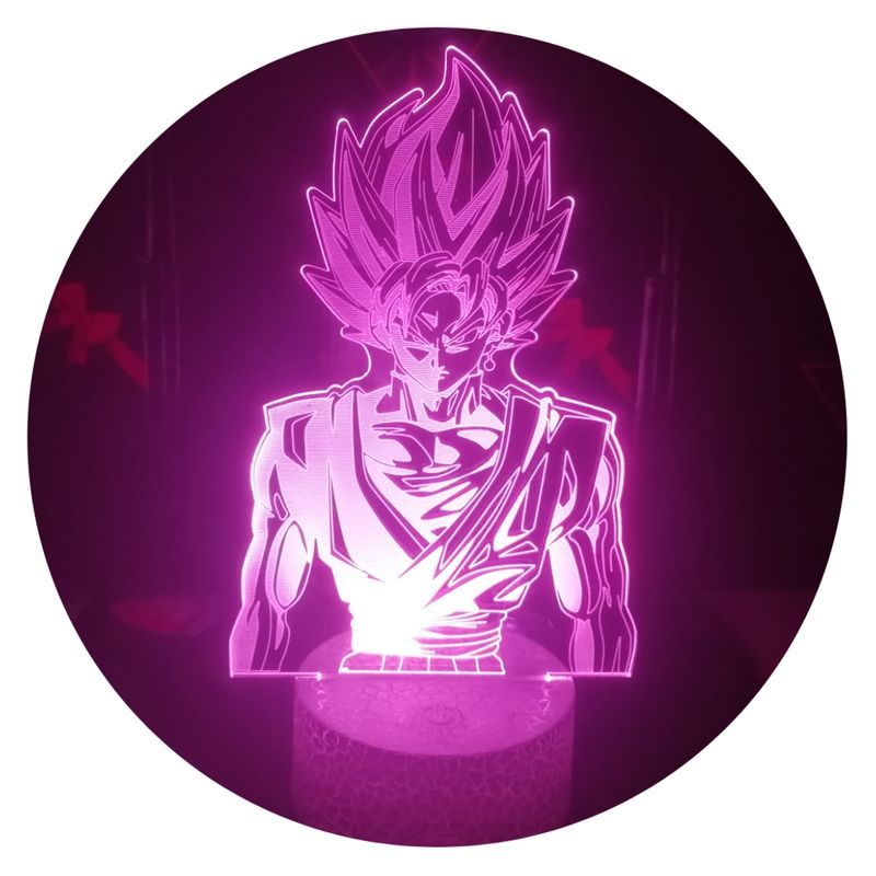 3DILUTION - Lámpara Ilusión 3d Goku Super Saiyan Base Agrietada