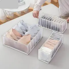 GENERICO - Juego De 3 Cajas De Almacenamiento Para Ropa Interior Blanco