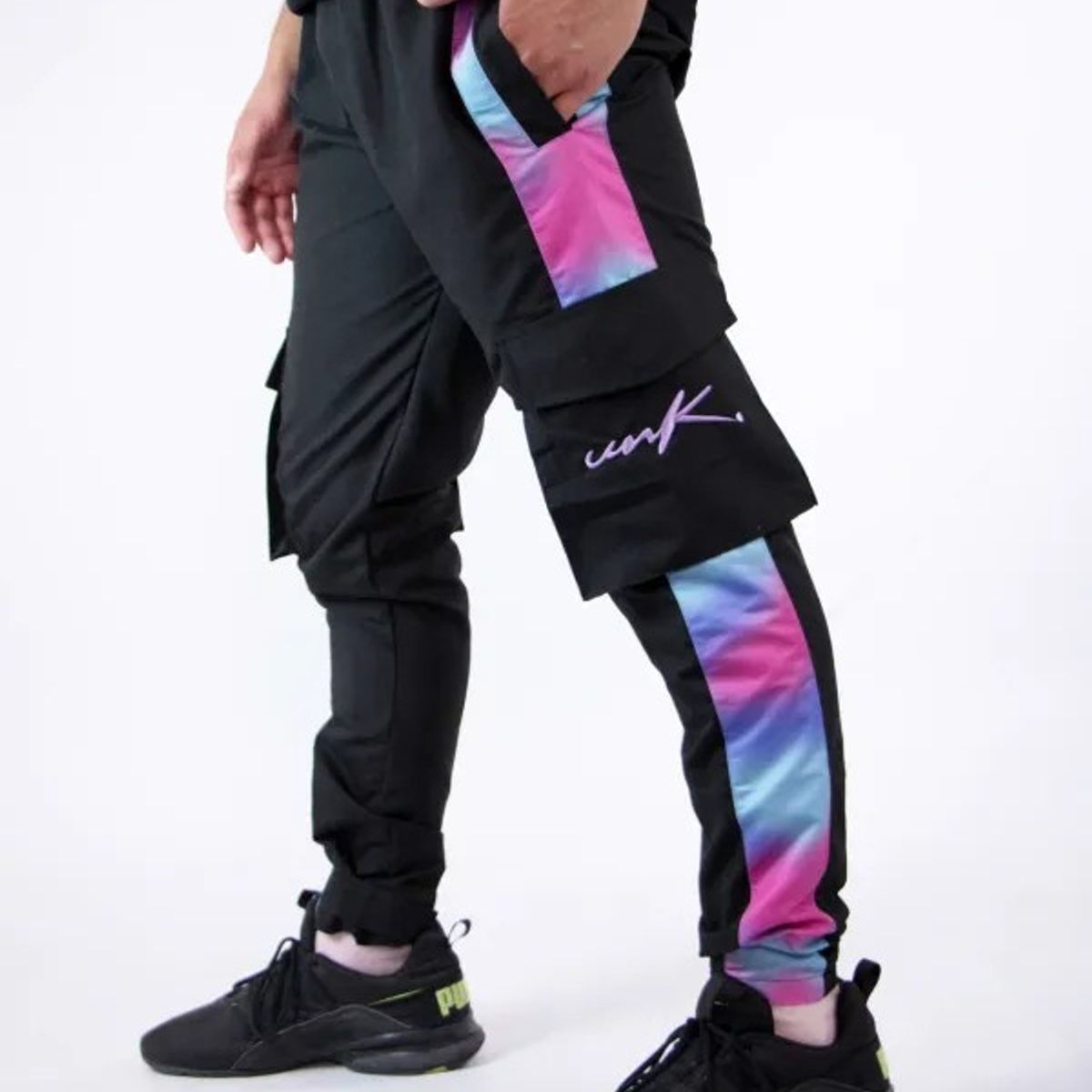 UNK - Pantalón Unisex Jogger Unk Rainbow Pink