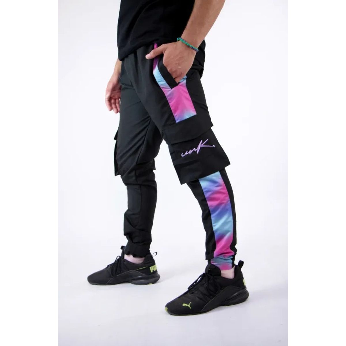 UNK - Pantalón Unisex Jogger Unk Rainbow Pink