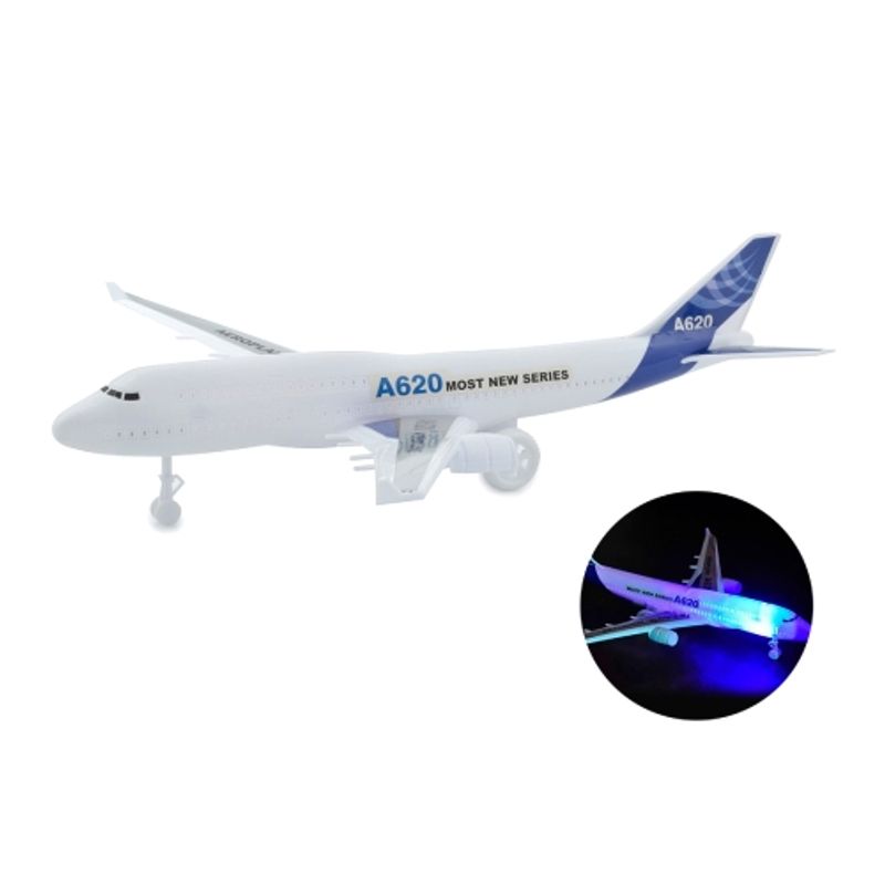 GENERICO - Avión Pasajero De Juguete Luz Sonido 2 Motores A620 30 Cm