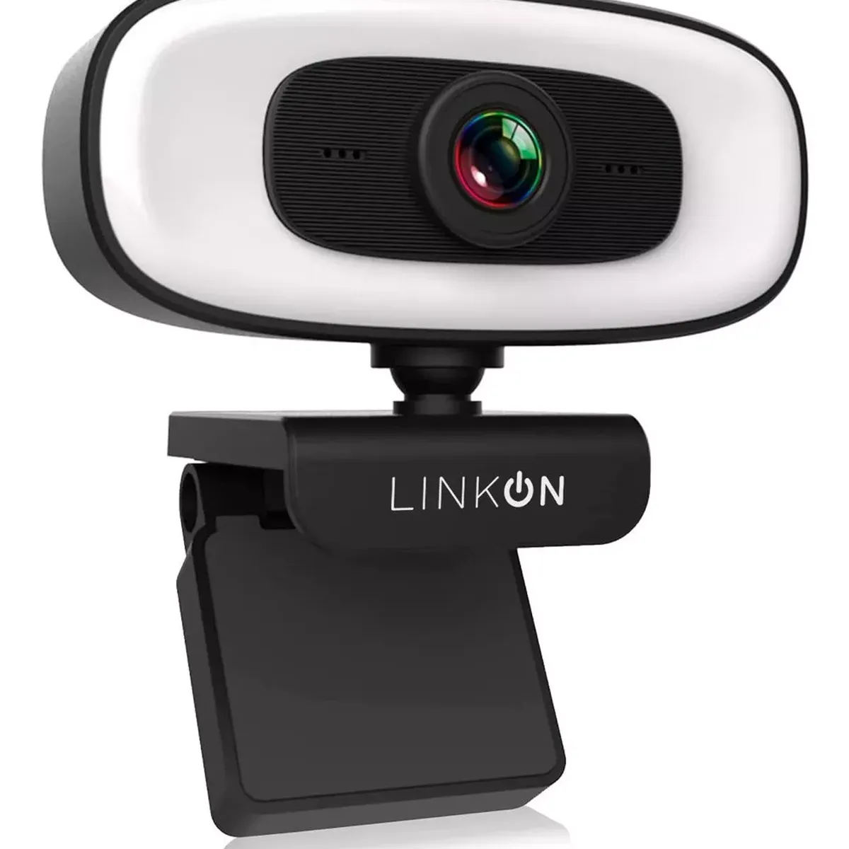 LINKON - Webcam Camara Web 2k Aro De Luz Microfono Tripode Cubrelente