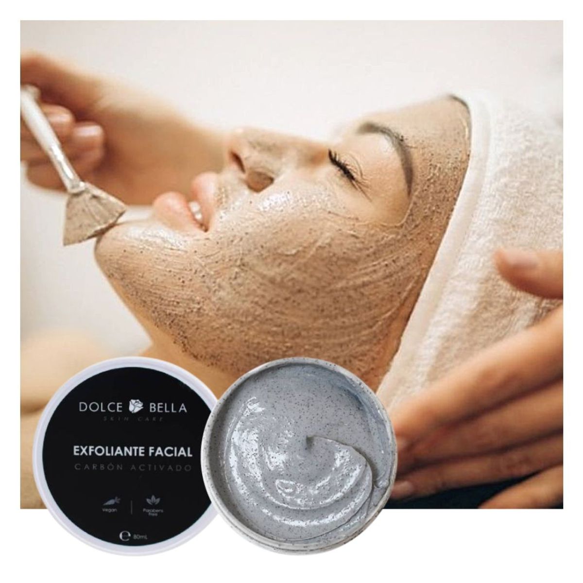 DOLCE BELLA - EXFOLIANTE FACIAL CON CARBON ACTIVADO