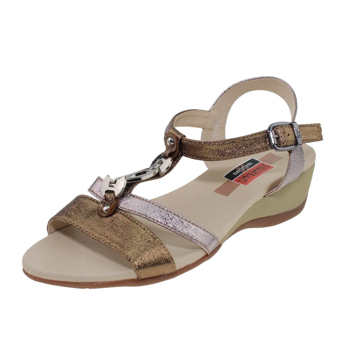 VIA FRANCA - Sandalia Casual Para Mujer Color Negro