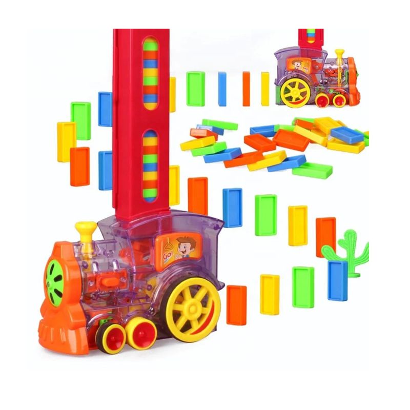 GENERICO - Juguete Domino Automático Fichas Coche Electrónico Niño
