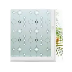 GENERICO - Vinilo Para Ventana 1 Rollo 2mt X 45cm Diseño Circulos