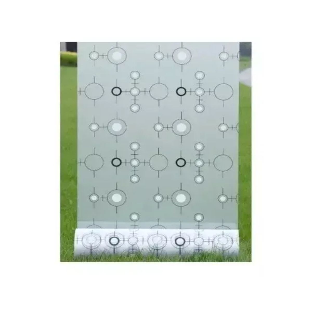 GENERICO - Vinilo Para Ventana 1 Rollo 2mt X 45cm Diseño Circulos.