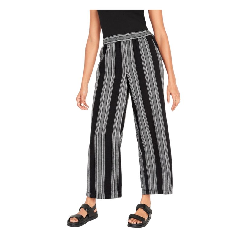 OLD NAVY - Pantalón de Lino Tiro Alto Multicolor OLD NAVY