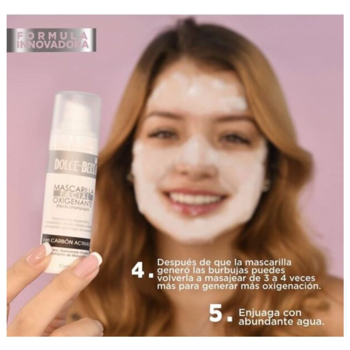 DOLCE BELLA - MASCARILLA FACIAL OXIGENANTE CON CARBON ACTIVADO.-