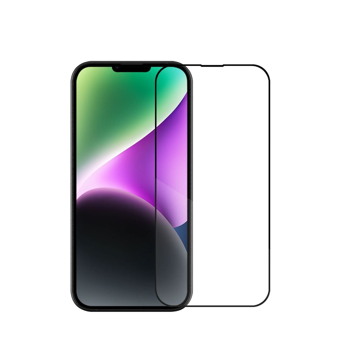 OEM - iPhone 14 Carcasa Silicona Antihuellas y Vidrio Completo