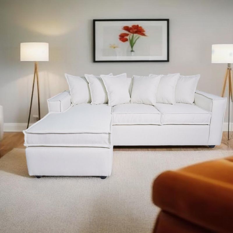 SITIAL HOME - Sofá Seccional Intercambiable Romeo Blanco Hueso Living Full Confort