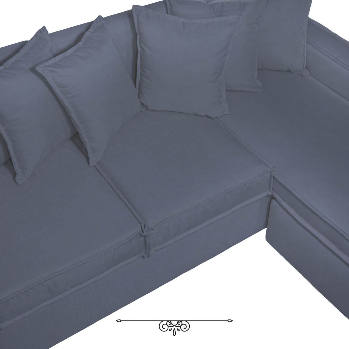 SITIAL HOME - Sofá Seccional Intercambiable Romeo Gris Azul Living Full Confort