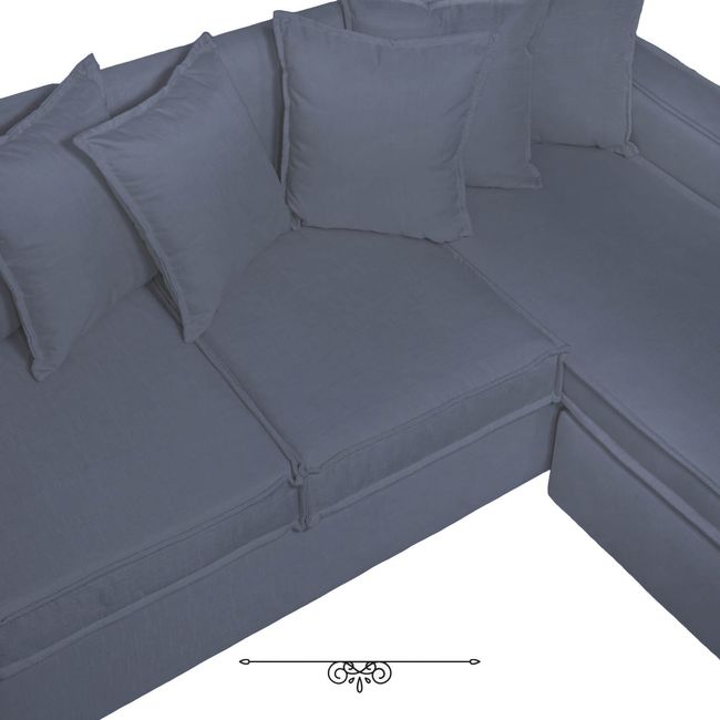 SITIAL HOME - Sofá Seccional Intercambiable Romeo Gris Azul Living Full Confort