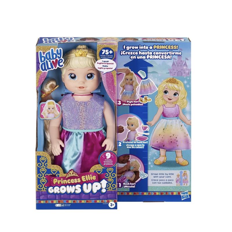 HASBRO - Muñeca Baby Alive Princess Ellie Grows Up - Rubia