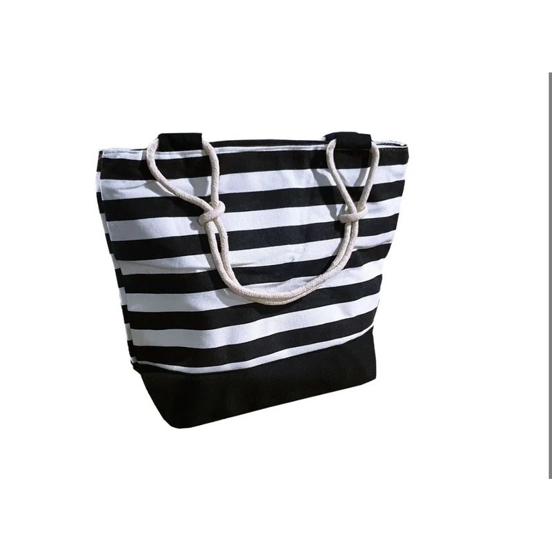GENERICO - Bolso Cartera Playa Verano Estampado Camping Moda Mochila Negro