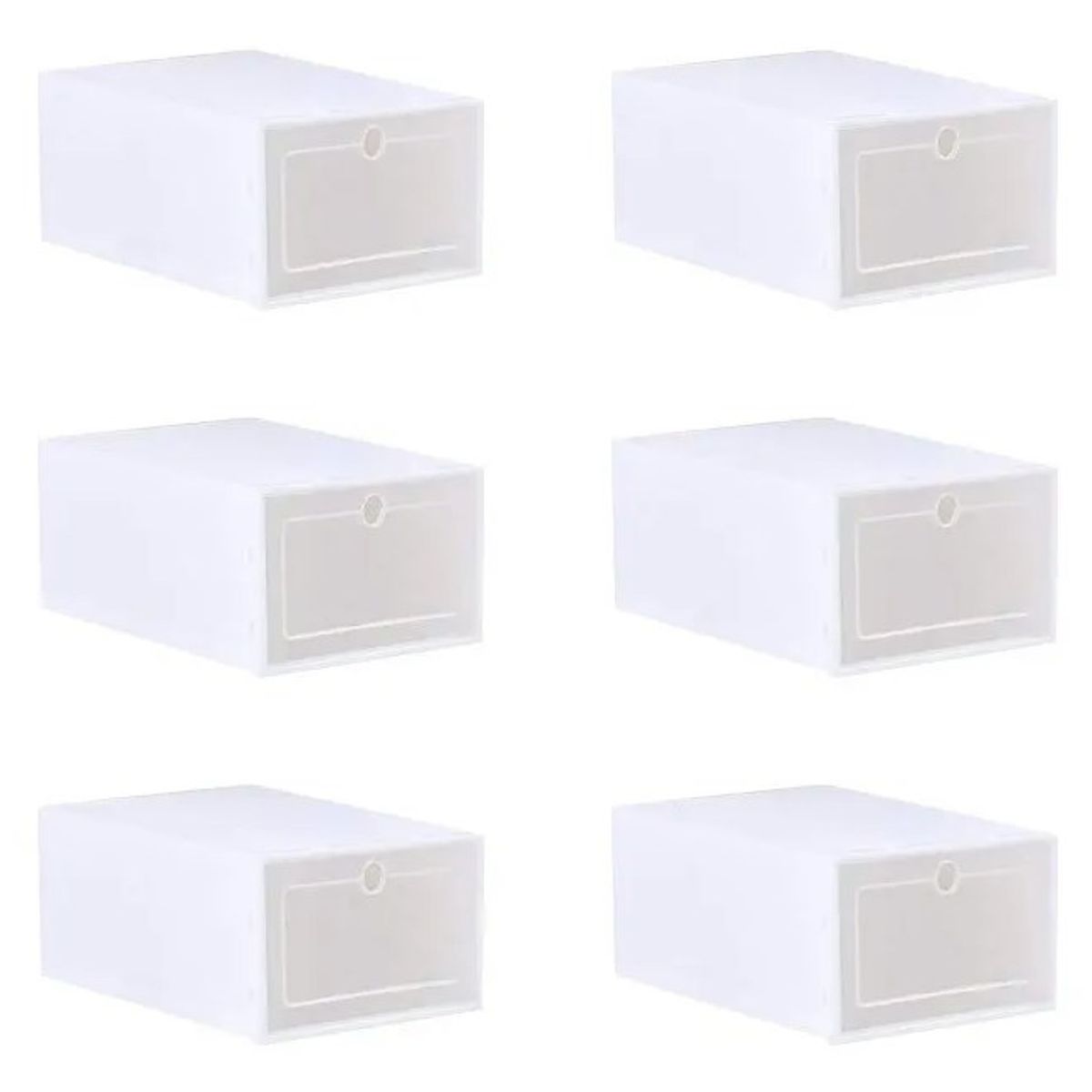 GENERICO - Pack 6 Caja Organizador Zapato Estante Armarble Apilable.