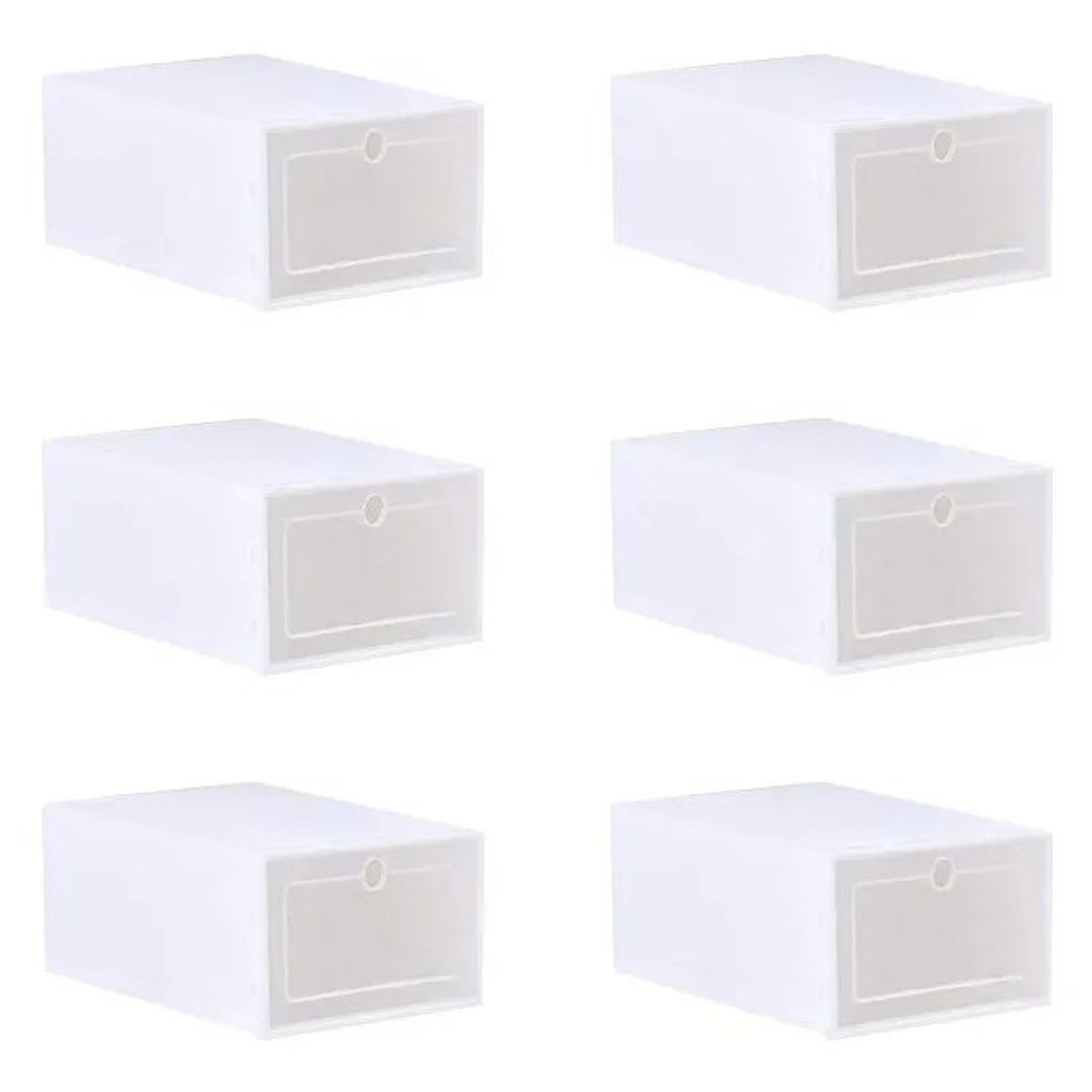 GENERICO - Pack 6 Caja Organizador Zapato Estante Armarble Apilable.