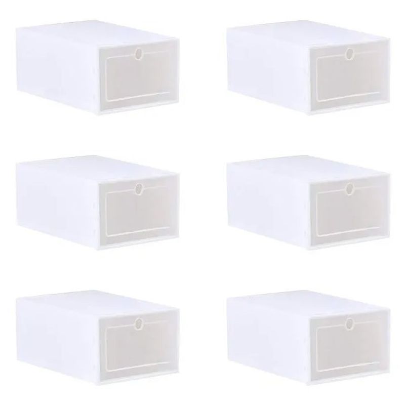 GENERICO - Pack 6 Caja Organizador Zapato Estante Armarble Apilable