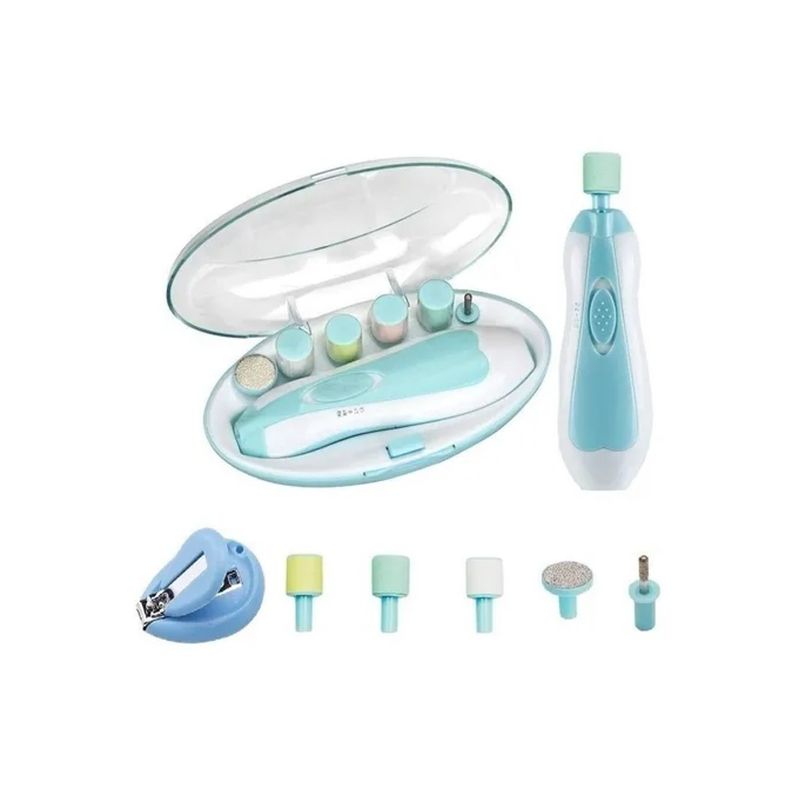 GENERICO - Kit Pulidor Limador De Uñas Eléctrico Para Bebe Manicure.-