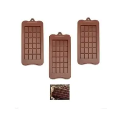 Pasteleria - Pack X3 Moldes De Chocolate Barra De Chocolate Silicona