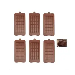 Pasteleria - Pack X6 Moldes De Chocolate Barra De Chocolate Silicona