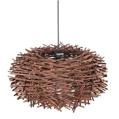 GENERICO - Lámpara Colgante Rustica Forma De Nido 40cm