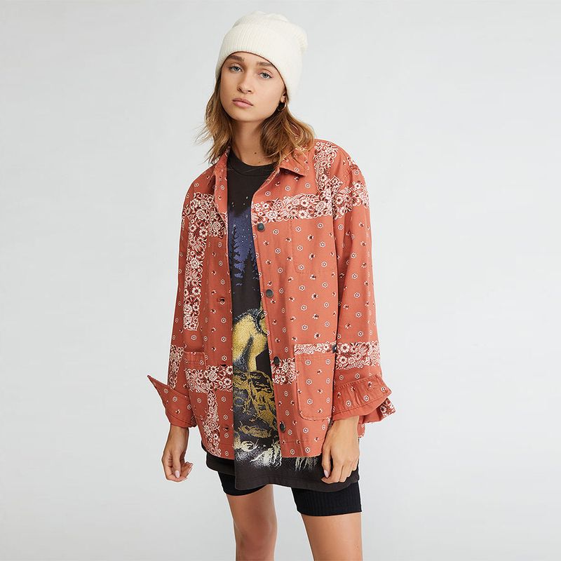 RVCA - Chaqueta Mujer Chorelist Jckt Naranjo RVCA