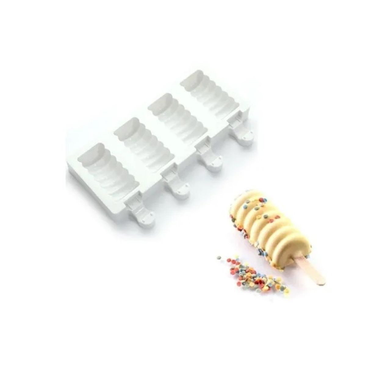 PASTELERIUSCL - Moldes De Silicona Para Helados Molde Paletas Helado Mini395