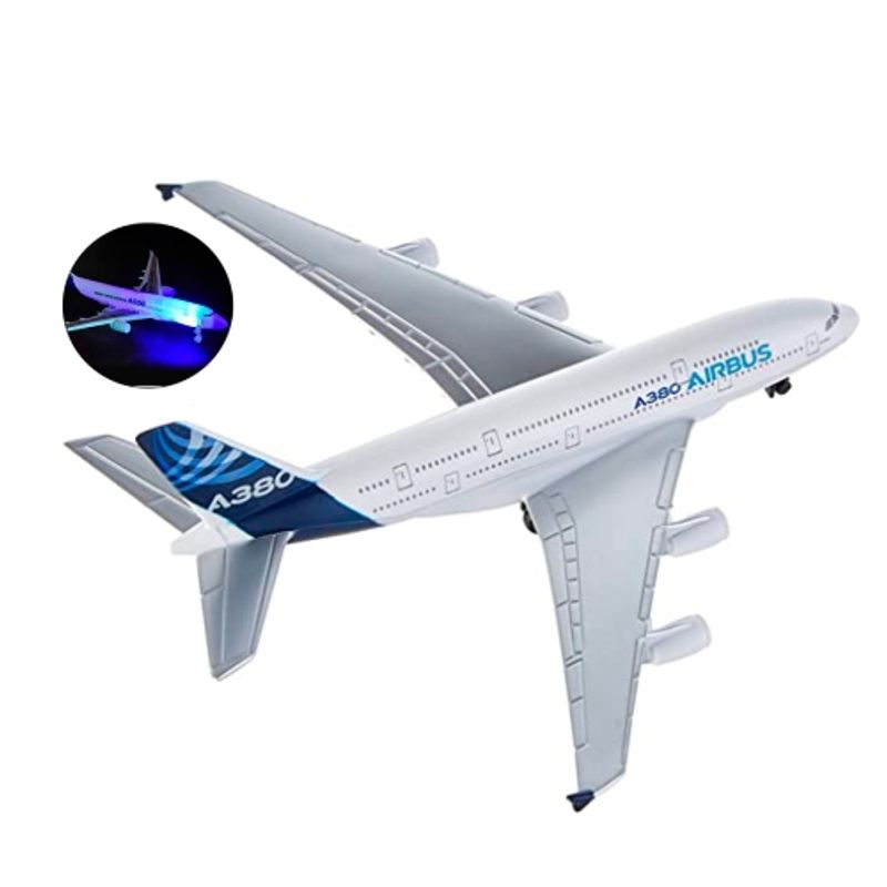 GENERICO - Avión Pasajero De Juguete Luz Sonido 2 Motores A380 40 Cm