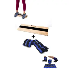 GENERICO - Par Tobillera 3kg Plataforma Inclinada Taloneras De Madera