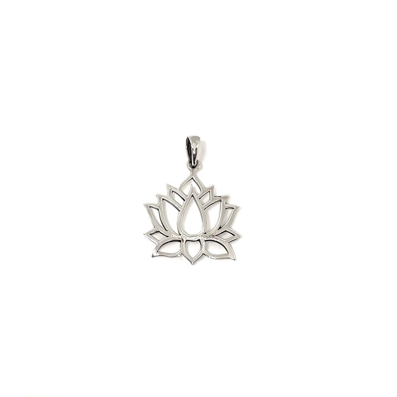 ANDREA COGGIOLA JOYAS - Colgante Flor del Loto Plata Fina 925