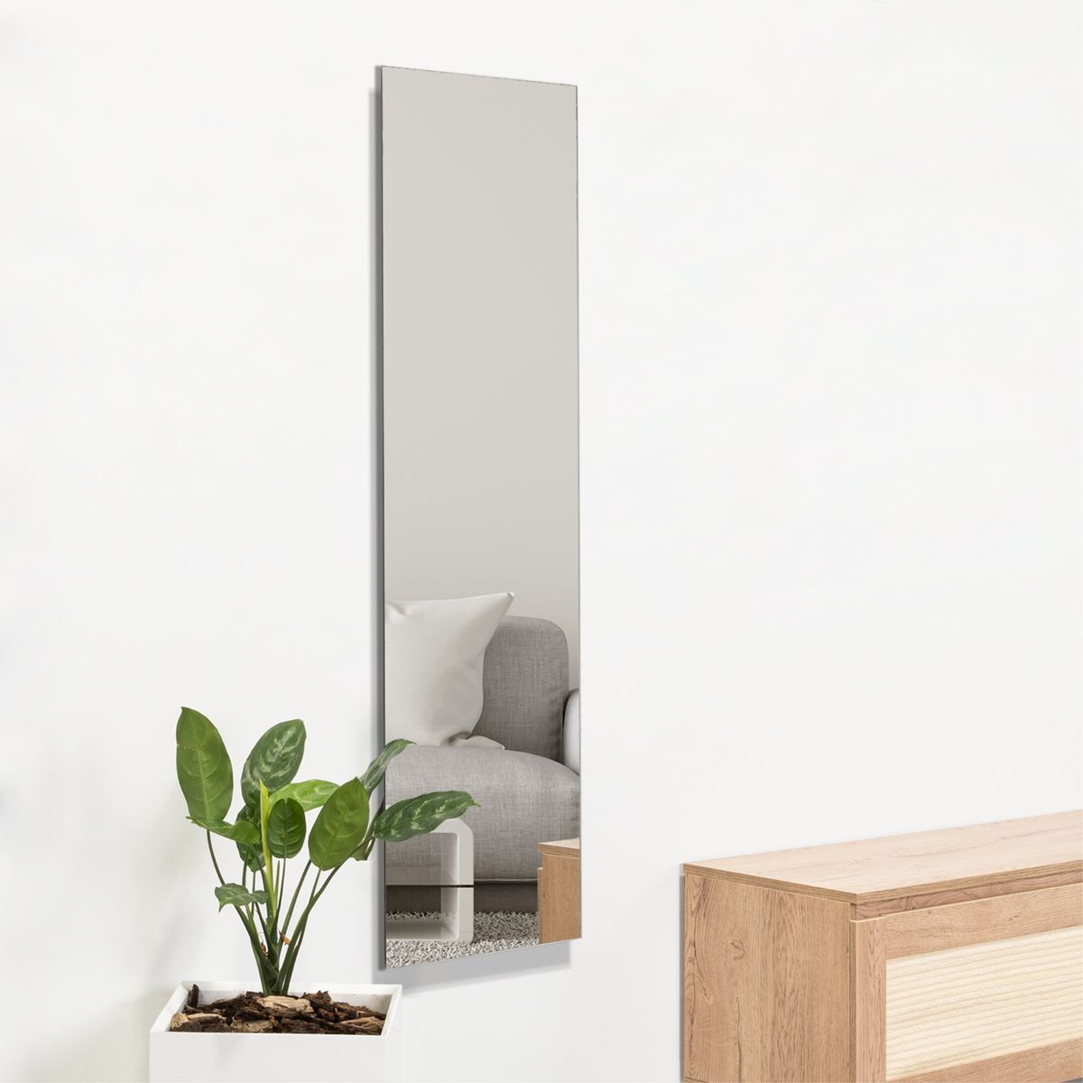 FMFURNITURE - Espejo Forma Rectangular 130x38 Cm…