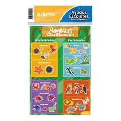 ADETEC - Etiqueta Adhesiva De Ayuda Escolar Animales - 211