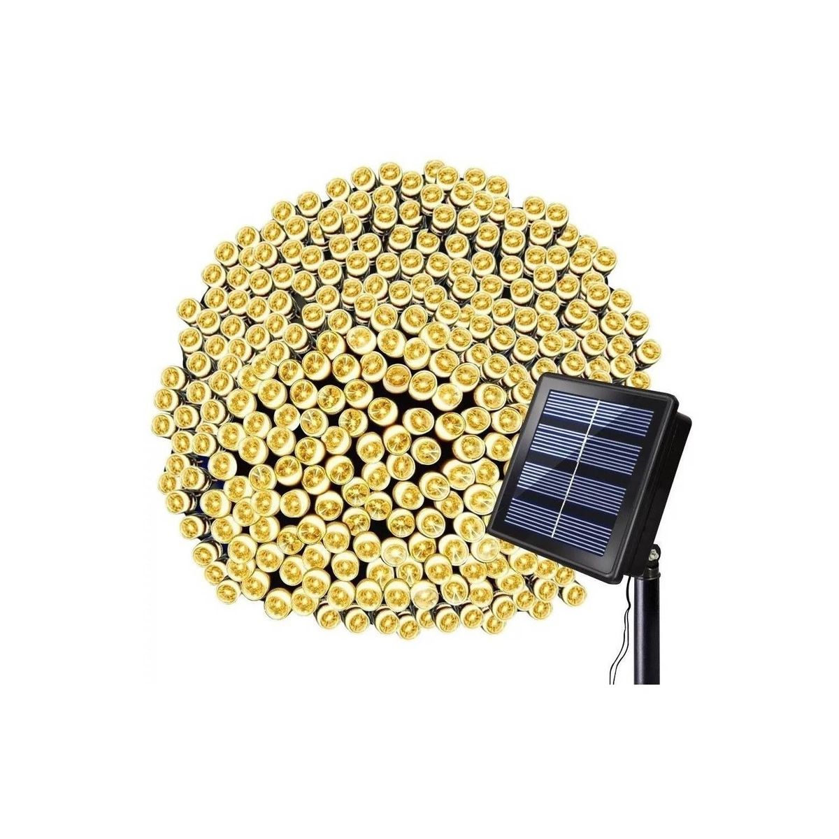 GENERICO - Luces Solares Guirnalda 20 Metros 200 Led Cálidas