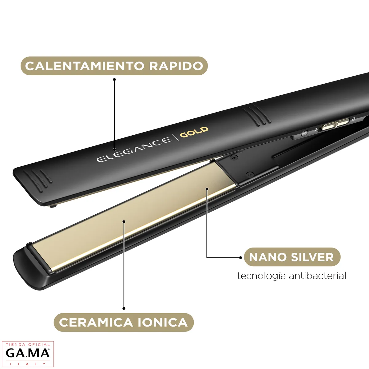 GAMA - Plancha Alisadora Elegance Gama Gold