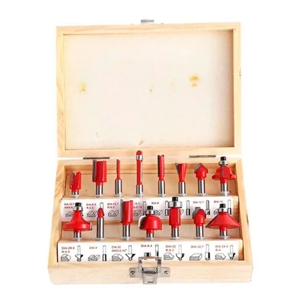 ESHOPANGIE - Brocas Fresas Madera Router 15 Pcs 6.35mm 1/4