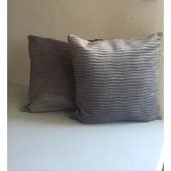 GENERICO - Pack de Funda para Cojínes - 2 Piezas Estilo Contemporáneo Gris