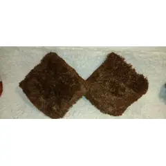 GENERICO - Pack de Funda para Cojínes - 2 Piezas Pelo Corto Café