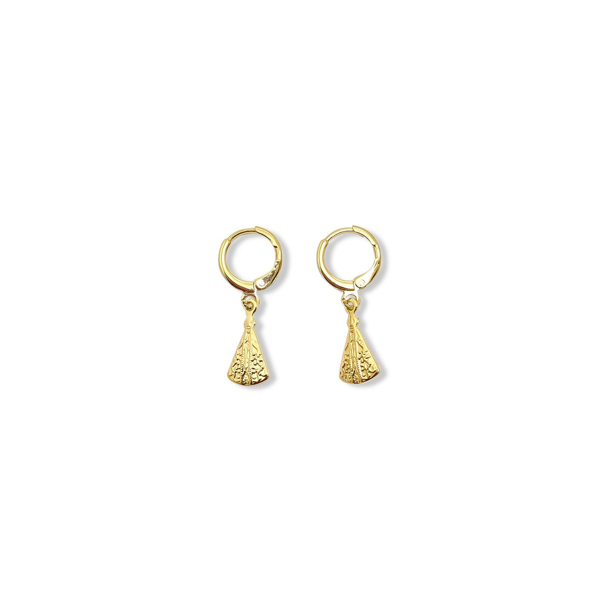 COGGIOLA - Aros Argolla Virgen Nuestra Señora de la Candelaria Enchapado Oro 18K