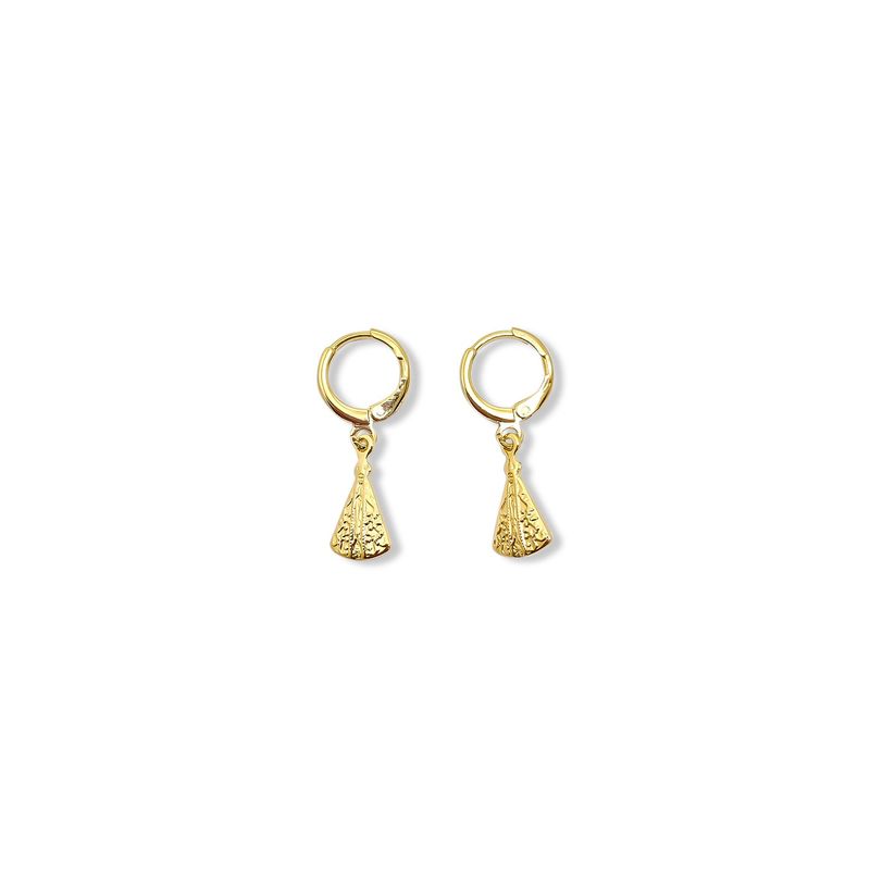 ANDREA COGGIOLA JOYAS - Aros Argolla Virgen Nuestra Señora de la Candelaria Enchapado Oro 18K