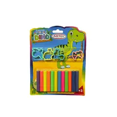 ARTEL - Set 12 plasticinas y moldes Dinos